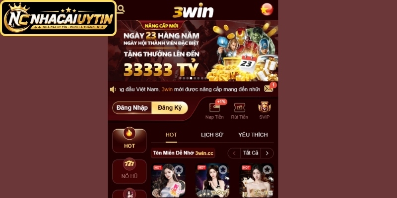 Link truy cập nhà cái uy tín 3WIN mới nhất 2026