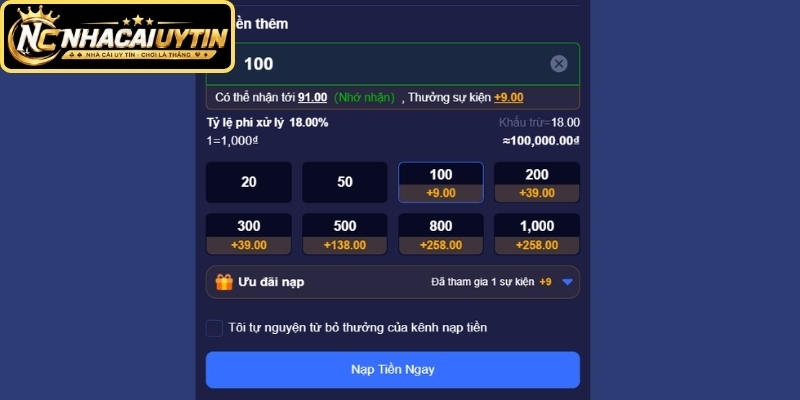 Nạp tiền 99WIN bằng thẻ cào theo đúng mệnh giá