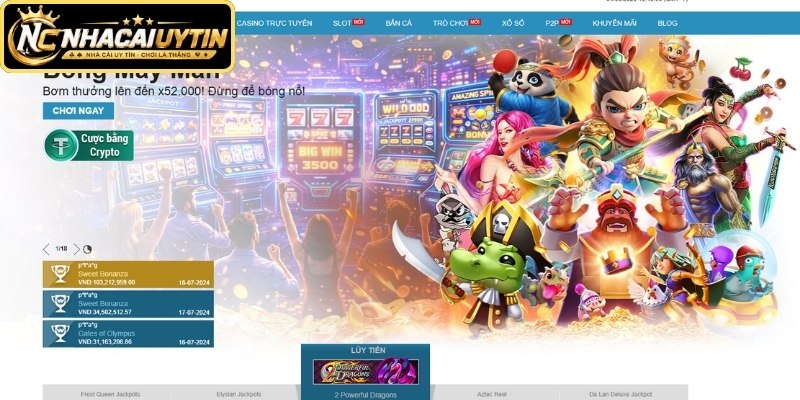 Sảnh nổ hũ với nhiều giải thưởng Jackpot khủng